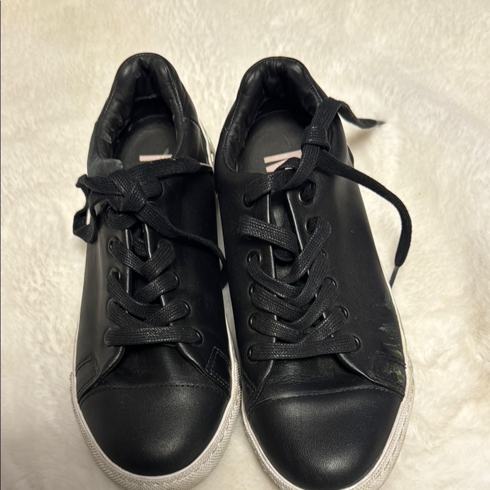 Moschino Black Leather Logo Sneakers